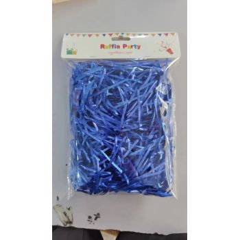 Raffia niebieska z brokatem